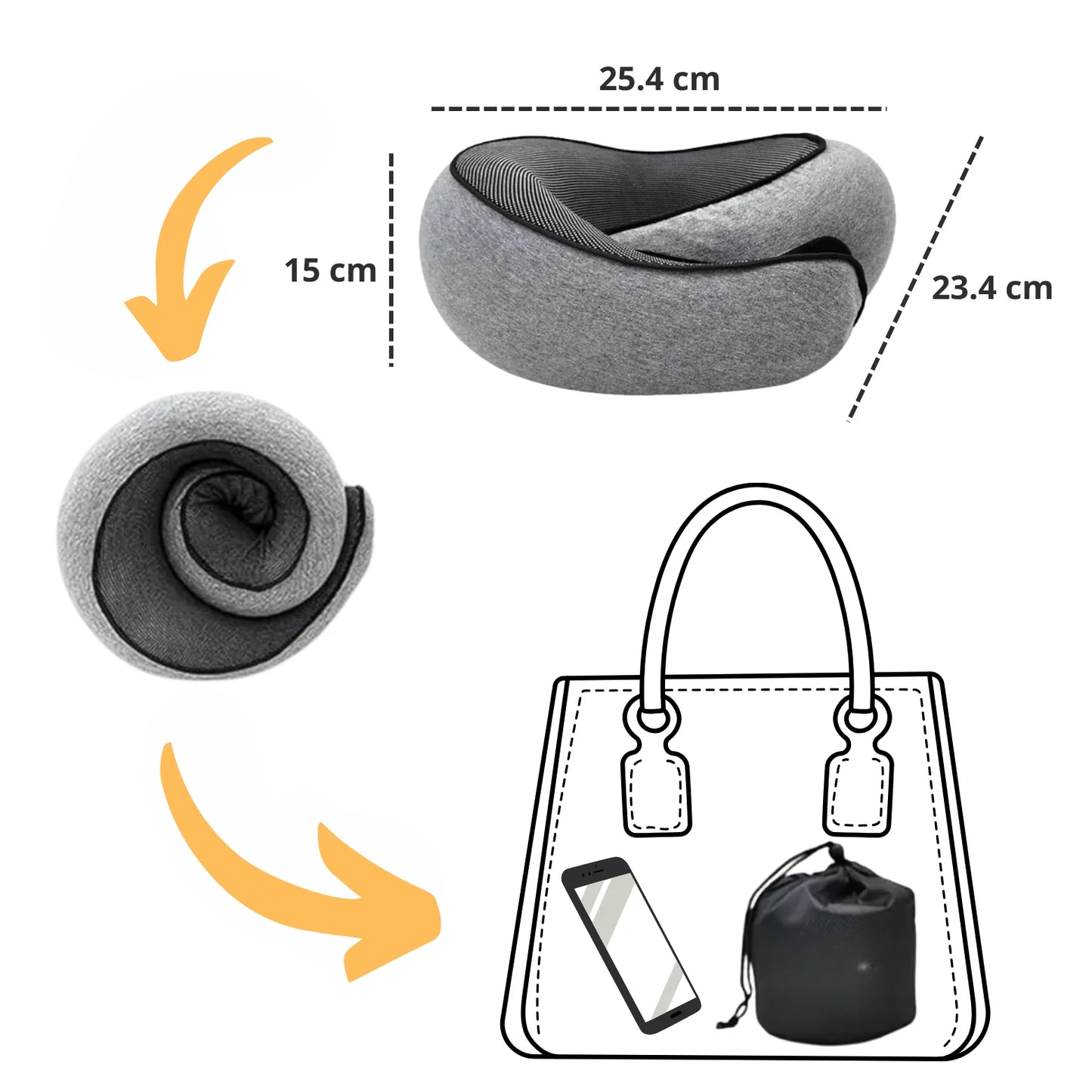 FlyPillow™ – Ergonomisk nakkepude med 360° støtte til nakke, hage & hoved